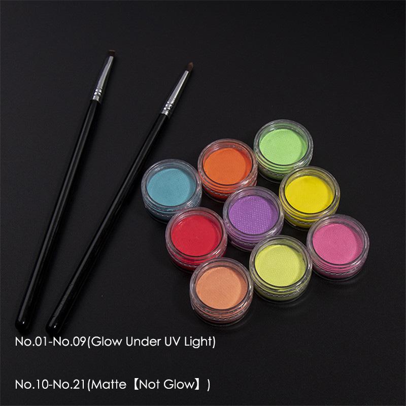 Water Activated Eyeliner UV Light Neon Pastels 21 Colors Pastel Black Light UV Reactive Glow in Dark Eye liner