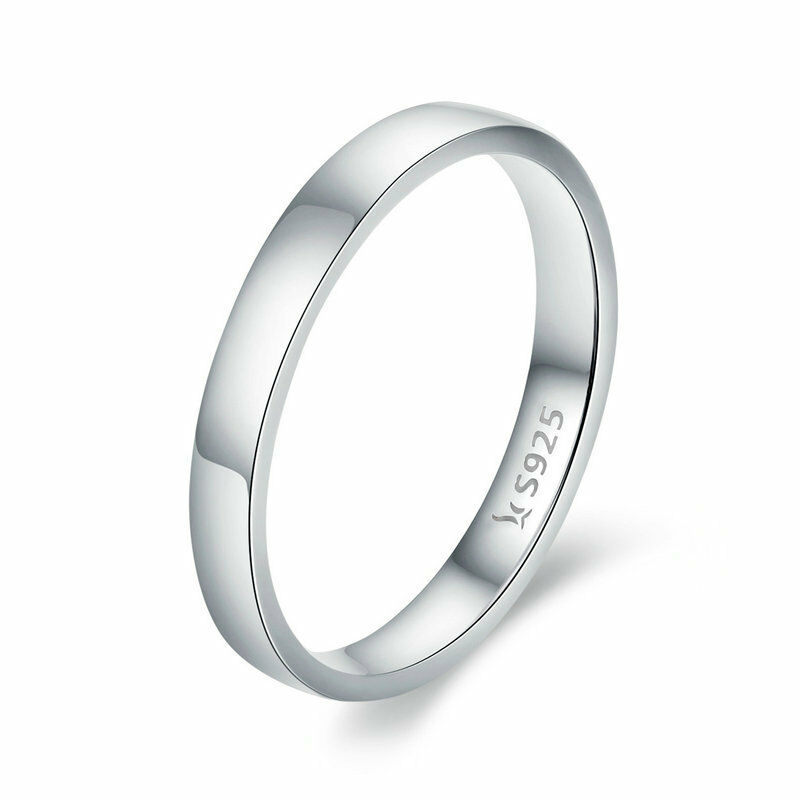 Fashion 925 Sterling Silver Round Platinum Plated Flat Wedding Ring Sz 6-8 For Girls and Men
Fashion 925 Sterling Silver Round Platinum Plated Flat Wedding Ring Sz 6-8 For Girls and Men