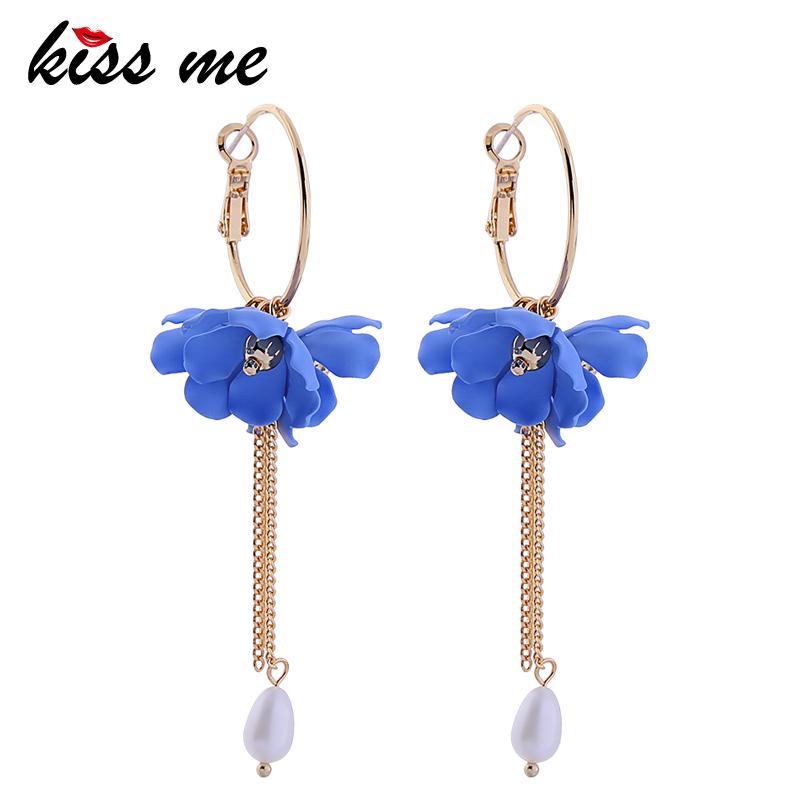 kissme Drop Earrings Blue / Yellow Flower Cultured Pearl Earrings for Women Fashion Jewelry / Hoop
kissme Drop Earrings Blue / Yellow Flower Cultured Pearl Earrings for Women Fashion Jewelry / Hoop