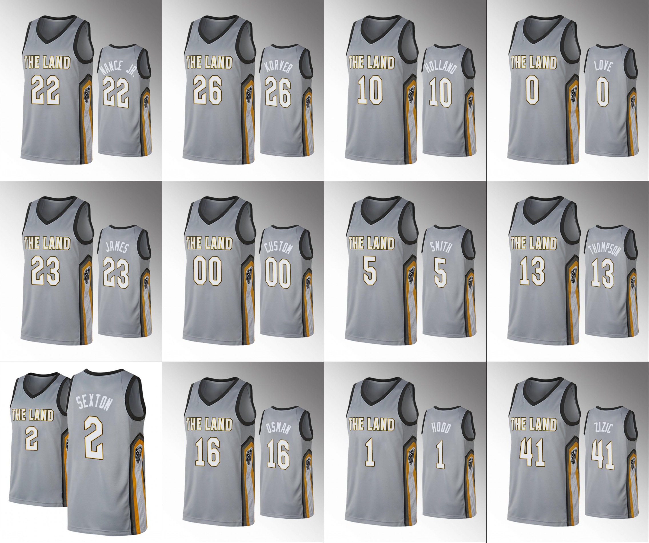 Cleveland Cavaliers Men Kevin Love Andre Drummond J.R. Smith Ante Zizic Collin Sexton NBA Gray Custom Jersey, Black
Cleveland Cavaliers Men Kevin Love Andre Drummond J.R. Smith Ante Zizic Collin Sexton NBA Gray Custom Jersey, Black