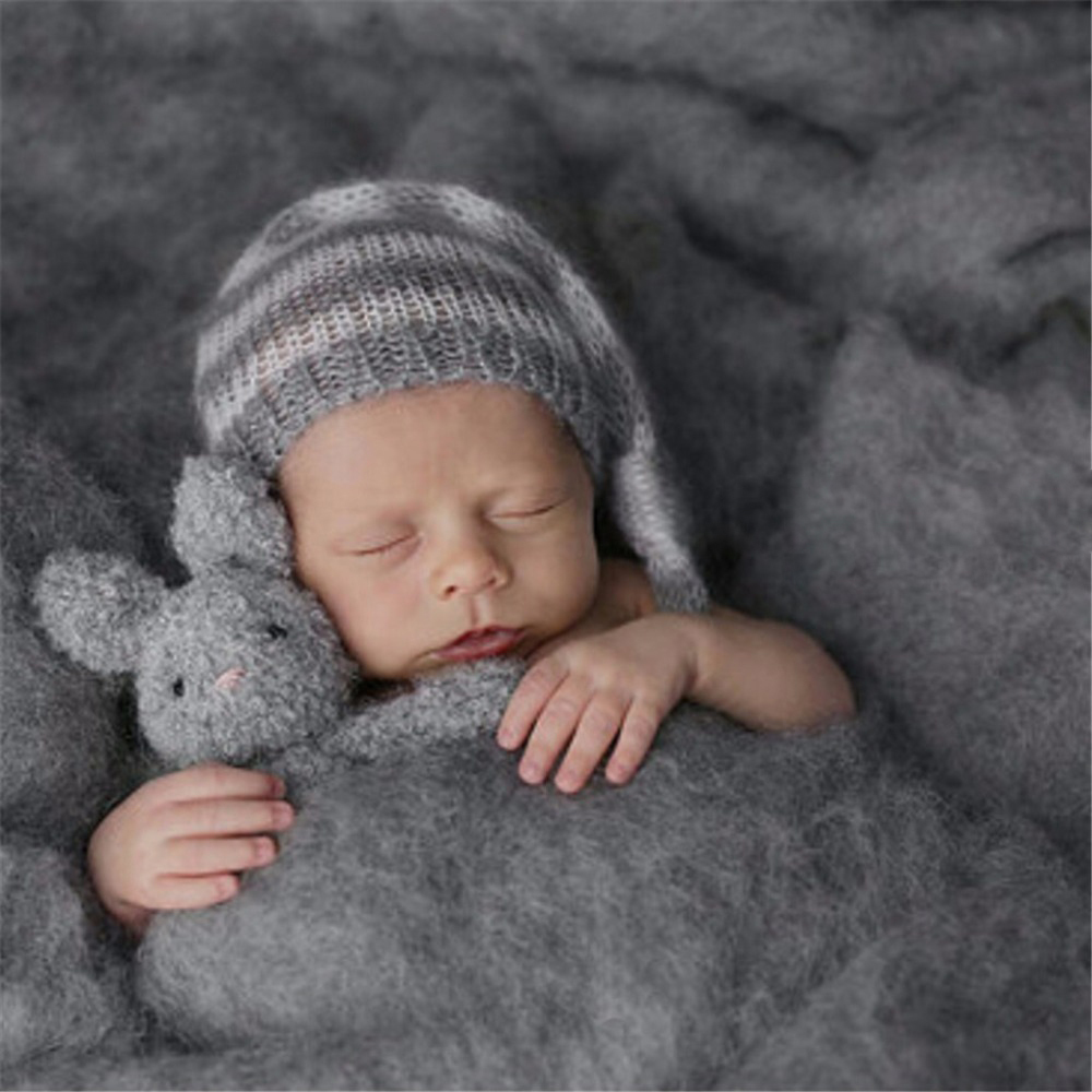 20 Colors 60* Fluffy Wool Fleece Newborn Blanket Basket Filler Stuffer Newborn Photography Props Super Soft Infant Blankets LJ201208