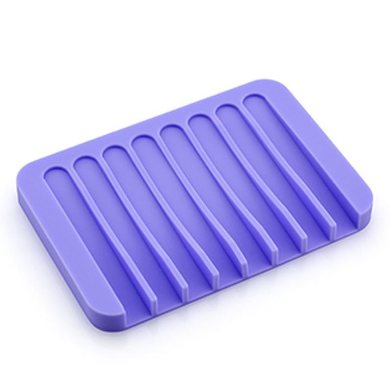 Multicolor Water Drainage Anti Skid Soap Box Silicone Soap Dishes Bathroom Soap Holders Case Home Bathroom High Quality