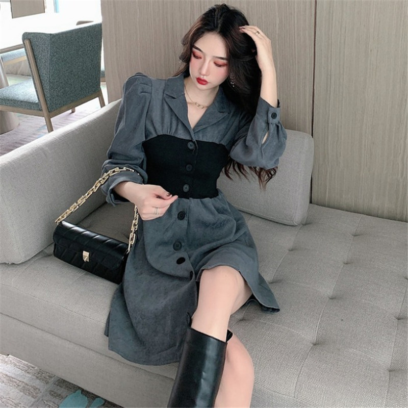 2021 New Retro Autumn Single-breasted Robe Waistline Short Elegant Women's Sleeves Long Harajuku Dress 26EY, Multi
2021 New Retro Autumn Single-breasted Robe Waistline Short Elegant Women's Sleeves Long Harajuku Dress 26EY, Multi