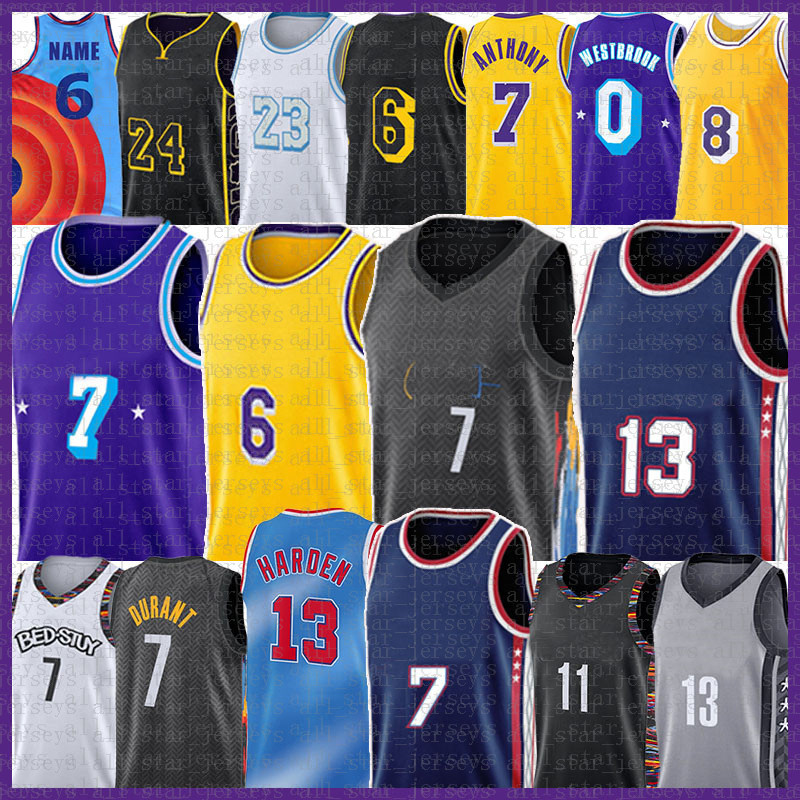Kevin 13 Harden Durant 23 6 Basketball Jersey Kyrie 11 Carmelo 7 Anthony Irving 3 Davis Russell 0 Westbrook 72 Biggie Space Jam 2 Mens Youth Kids Jerseys от DHgate WW