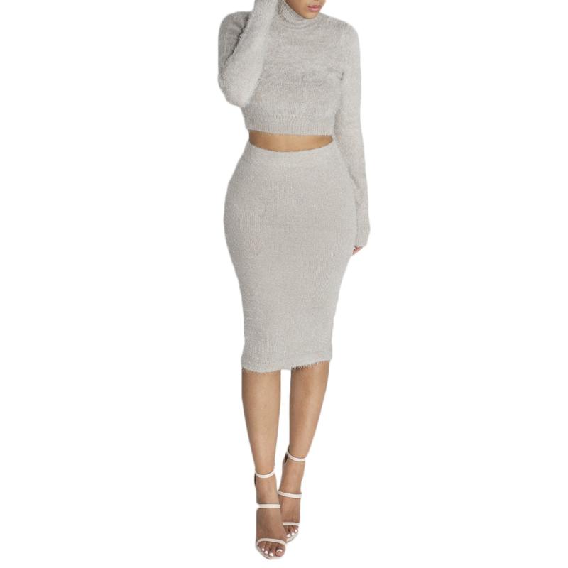 Women Knitted Tracksuit 2 Pieces Set Two Piece Set Women Sweater+Pencil Skirt Suit Long sleeve Fleece Crop Tops Bodycon Skirt, Black
Women Knitted Tracksuit 2 Pieces Set Two Piece Set Women Sweater+Pencil Skirt Suit Long sleeve Fleece Crop Tops Bodycon Skirt, Black