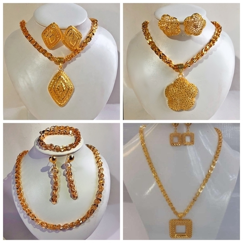 WANDO 24K Gold Color Dubai Nigeria France flower Earring/big Phoenix tail Necklacet Jewelry Set Women Wedding Gift 201222
WANDO 24K Gold Color Dubai Nigeria France flower Earring/big Phoenix tail Necklacet Jewelry Set Women Wedding Gift 201222