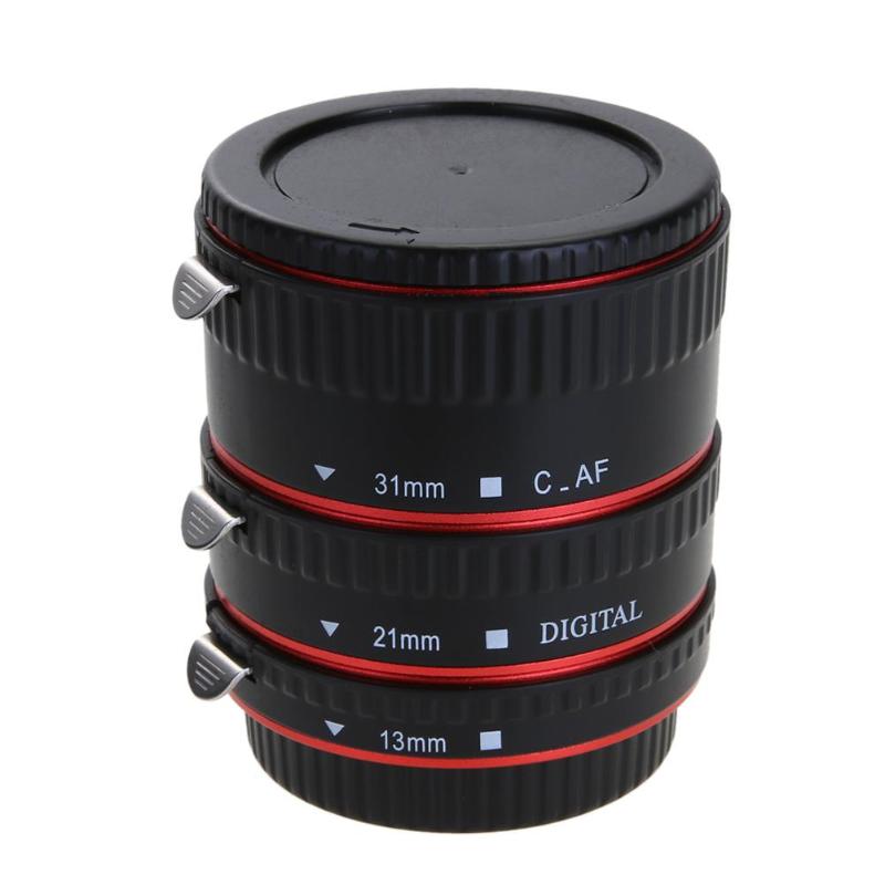 

ALLOYSEED Colorful MetalL Auto Focus AF Macro Extension Tube Ring for EOS EF EF-S 60D 7D 5D II 550D Red