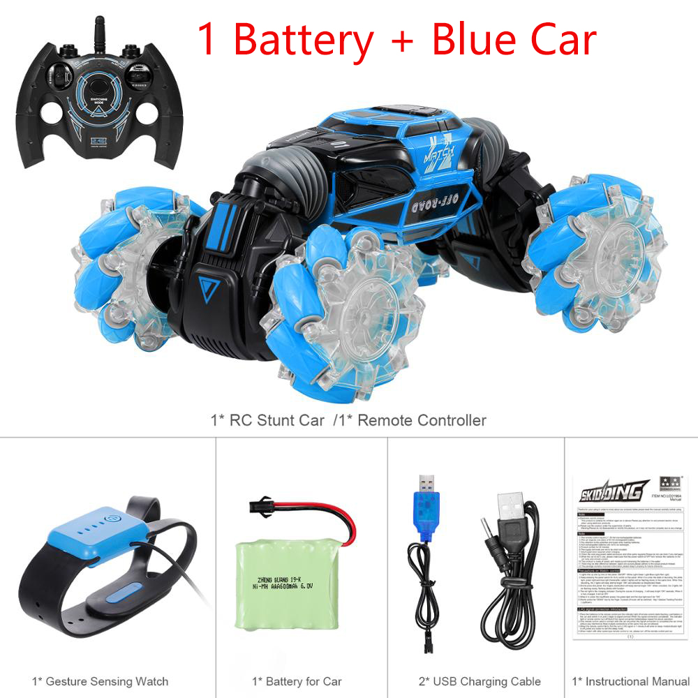 4WD RC Stunt Car Watch Gesture Sensor Control Deformable Electric RC Drift Car Transformer Car Toys for Kid Gift with LED Light
4WD RC Stunt Car Watch Gesture Sensor Control Deformable Electric RC Drift Car Transformer Car Toys for Kid Gift with LED Light