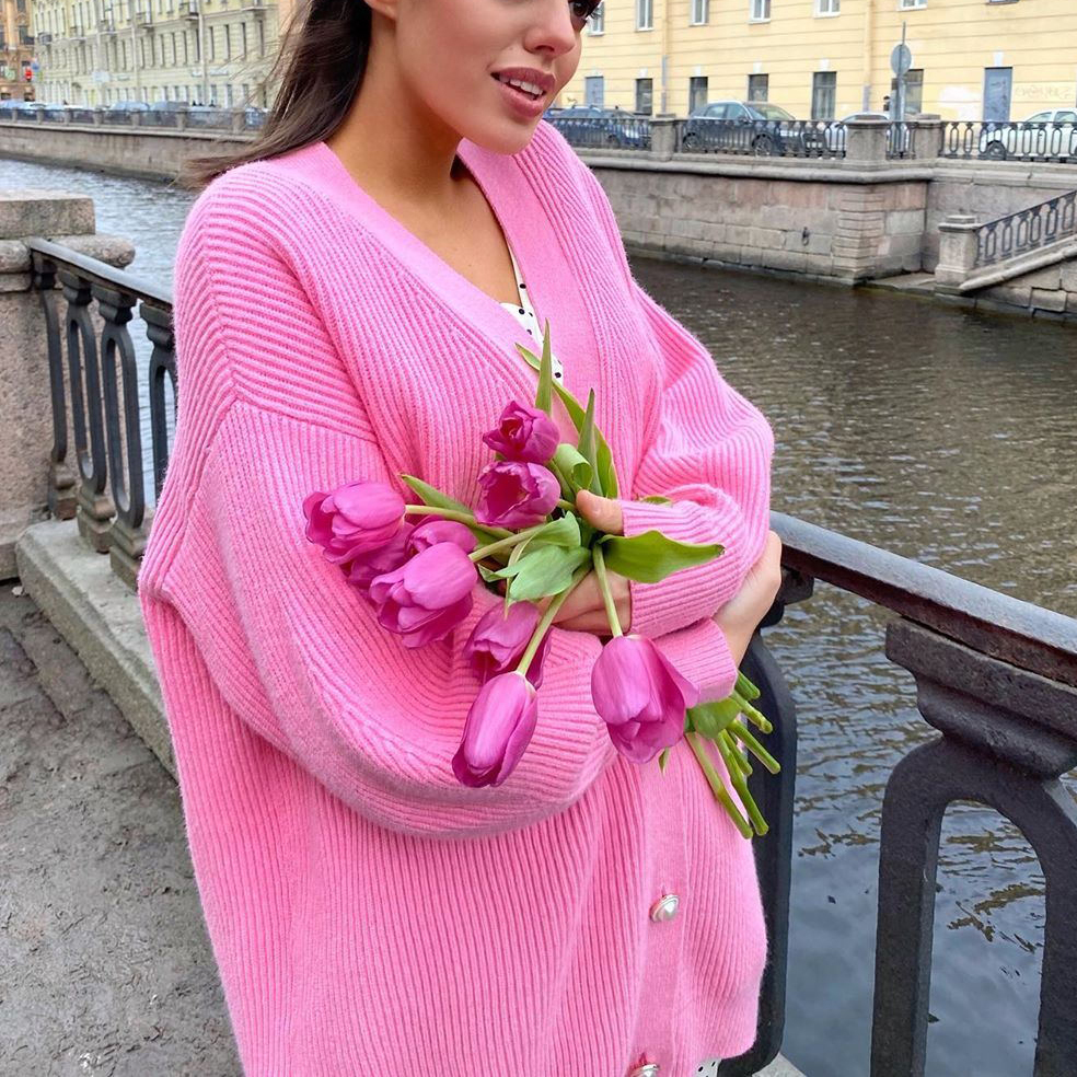 MEIYANGYOUNG V Neck knitted Sweater Cardigan women Single Breasted Oversized Cardigans crop top Autumn winter ladies sweater 201029