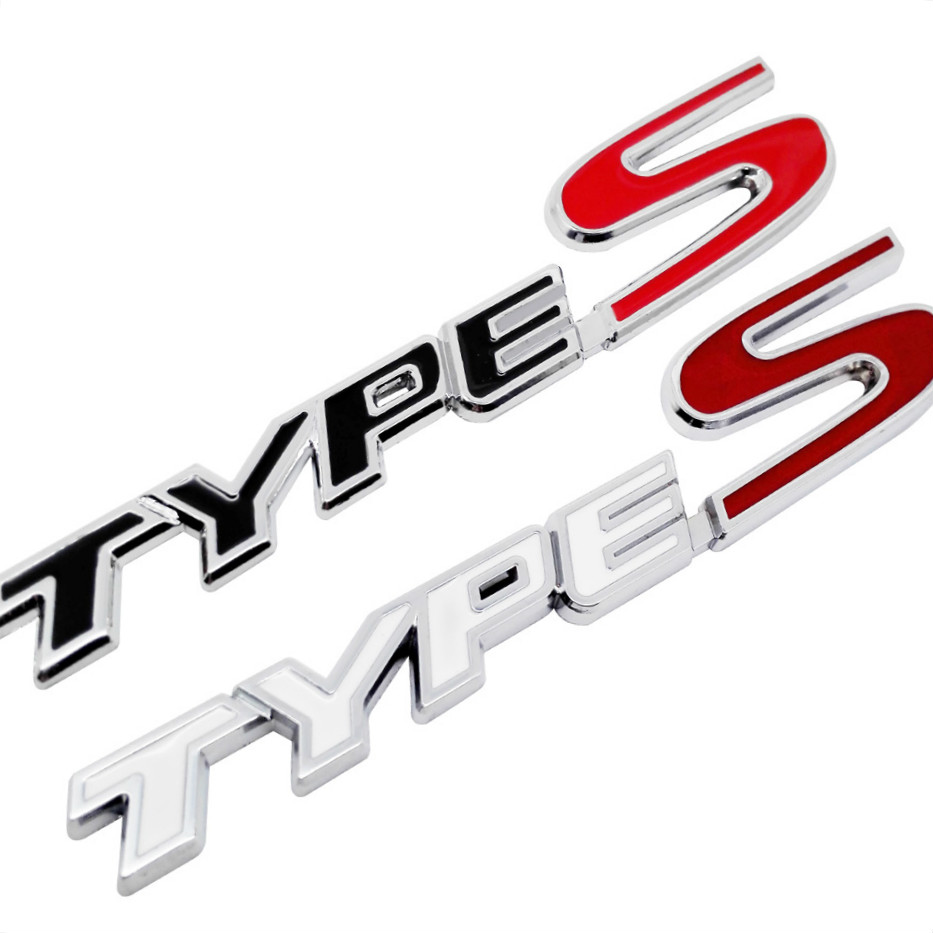 

Metal TYPES TYPE S Car Styling Refitting Trunk Logo Emblem Sticker For Honda Acura Accord Civic Spirior Odyssey Spirior CRZ dio, Black
