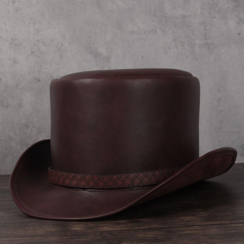 Women Men Leather Top Hat Top Flat Fedoras Hat Magic Steampunk Cosplay Party Cap Dropshiping 3Size 13CM, Black
Women Men Leather Top Hat Top Flat Fedoras Hat Magic Steampunk Cosplay Party Cap Dropshiping 3Size 13CM, Black