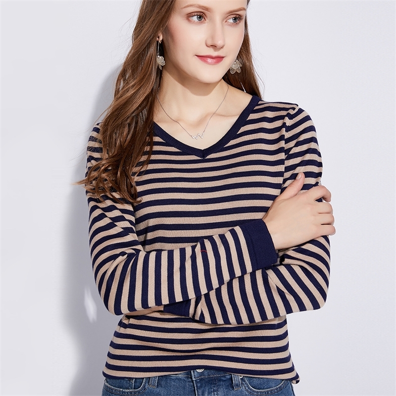 2021 New Autumn Winter Women Pullover Fashion Striped Designer Casual Jumper V-neck Long Sleeves Female Sweater 1kae BPFI 6FN4, Black
2021 New Autumn Winter Women Pullover Fashion Striped Designer Casual Jumper V-neck Long Sleeves Female Sweater 1kae BPFI 6FN4, Black