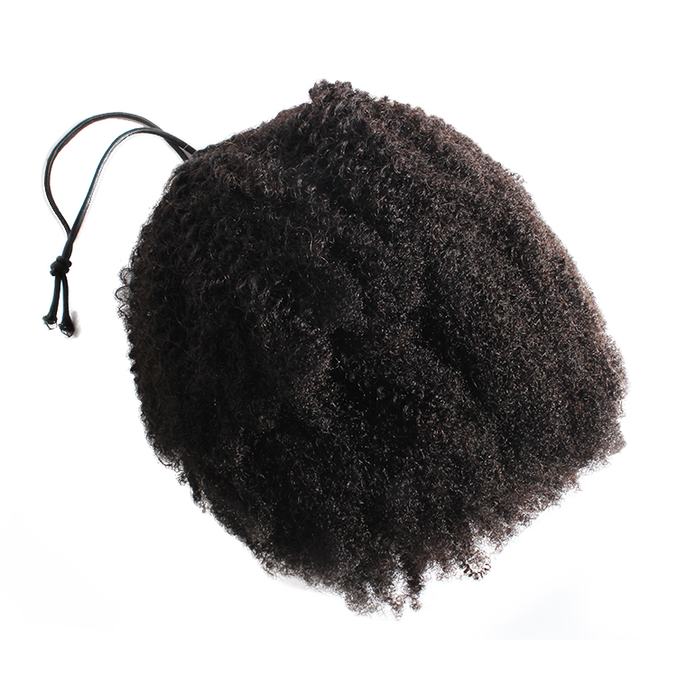 Afro Kinky Curly Drawstring Ponytail for Black Women Raw Indian Human Hair 4C curly Kinky Clip in Ponytail Extensions 100g