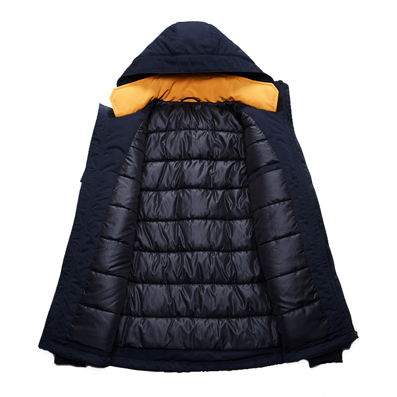 Men's Winter Fleece Thick Jacket 2 in 1 Warm Coat Outwear Cotton Liner Removable Down Parka Waterproof Windbreaker Plus Size 6XL 201223