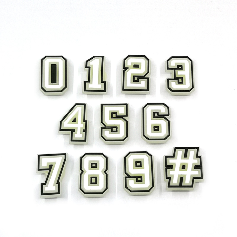 MOQ=20pcs + numbers glow luminous shoe charms wholesale jibitz for croc soft rubber PVC charm accessories plastic ornaments glowing up in the dark
MOQ=20pcs + numbers glow luminous shoe charms wholesale jibitz for croc soft rubber PVC charm accessories plastic ornaments glowing up in the dark