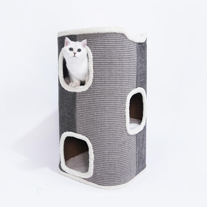 Cat Houses Sisal Bucket Climbing Frame Nest Cat Tree Four Seasons General Semi-enclosed Villa Luxury Pet Supplies1
Cat Houses Sisal Bucket Climbing Frame Nest Cat Tree Four Seasons General Semi-enclosed Villa Luxury Pet Supplies1