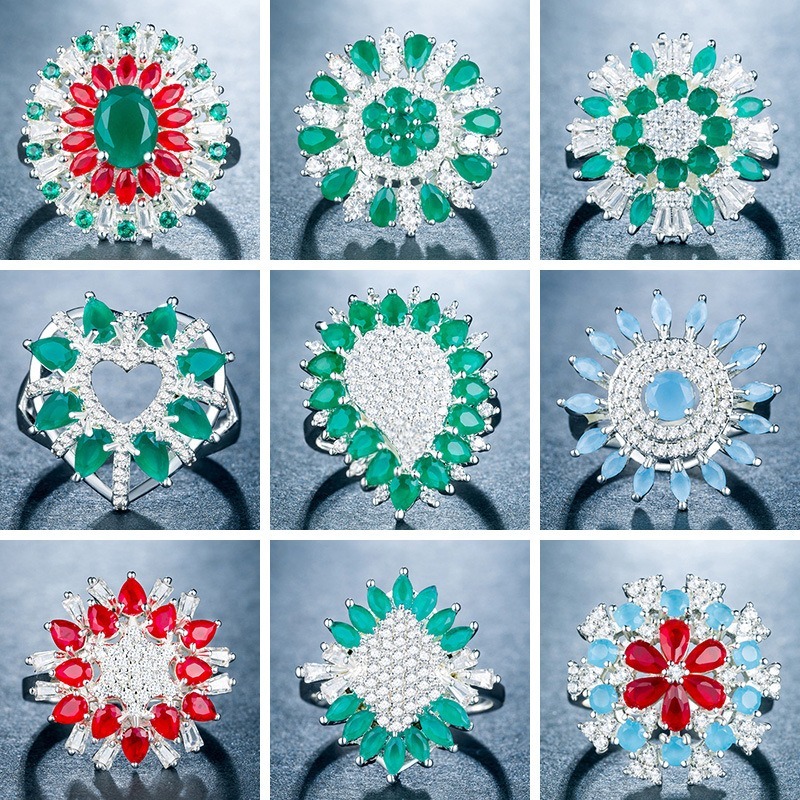 2020 Christmas presentFrosted Zircon Ring Copper-plated Silver Cocktail Party Accessories
2020 Christmas presentFrosted Zircon Ring Copper-plated Silver Cocktail Party Accessories