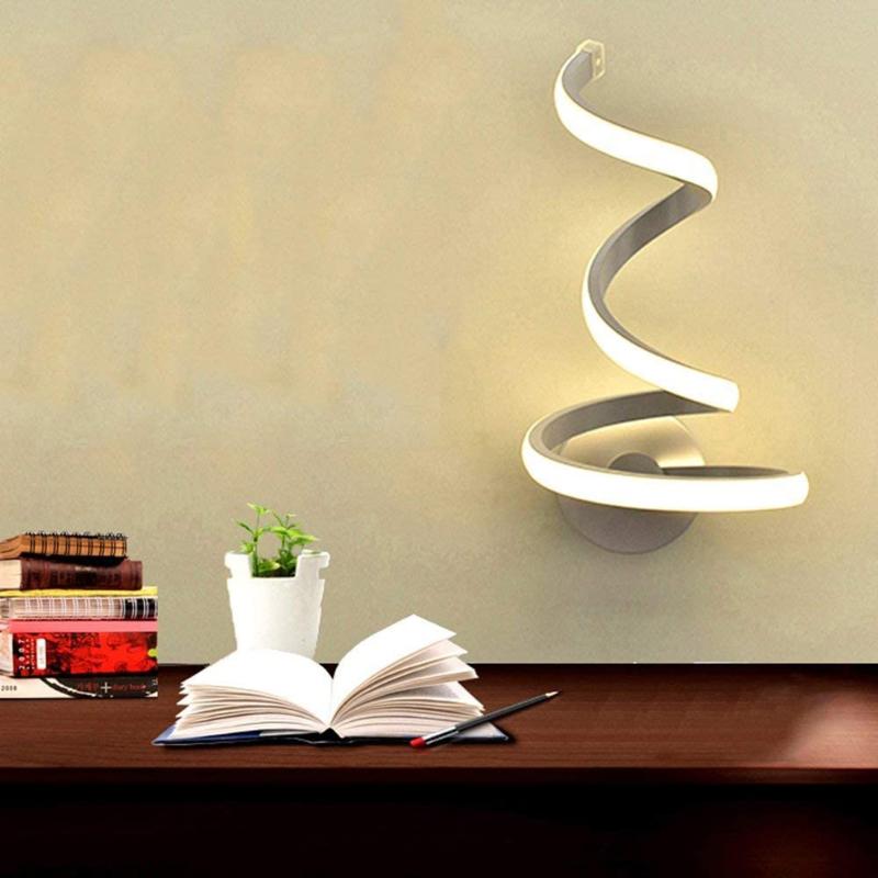 Creative Spiral LED Light Wall Mount Acrylic Metal TV Background Sconces Lamps Bedside Room Bedroom Wall Decor Arts 
Creative Spiral LED Light Wall Mount Acrylic Metal TV Background Sconces Lamps Bedside Room Bedroom Wall Decor Arts
