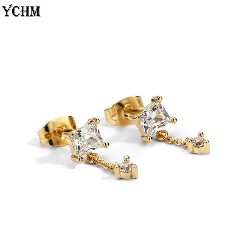 Dangle & Chandelier Luxury Female Crystal Zircon Stone Earrings For Women Cubic Zirconia With Safety Pins Ear Jewelry YCHM
Dangle & Chandelier Luxury Female Crystal Zircon Stone Earrings For Women Cubic Zirconia With Safety Pins Ear Jewelry YCHM