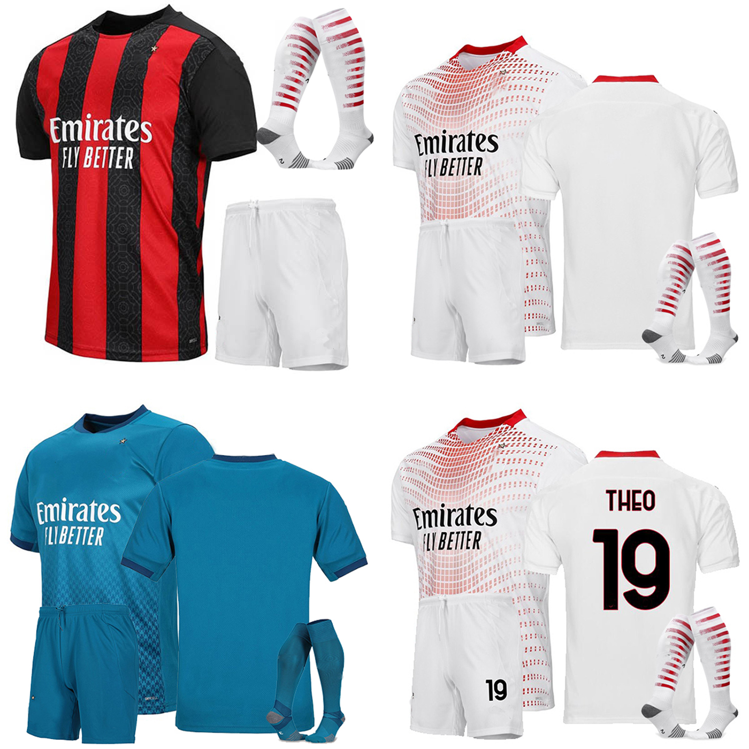 Serie A-AC milan 2020-21 season home and away and second away soccer jerseys suit high-quality jerseys (choose flocking) top + pants+socks, Black;yellow
Serie A-AC milan 2020-21 season home and away and second away soccer jerseys suit high-quality jerseys (choose flocking) top + pants+socks, Black;yellow