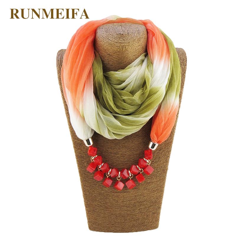 RUNMEIFA Brand Fashion Chiffon Scarf With Polyester Pendant For Women Ring Scarf Necklace Femme Elegant Accessories
RUNMEIFA Brand Fashion Chiffon Scarf With Polyester Pendant For Women Ring Scarf Necklace Femme Elegant Accessories
