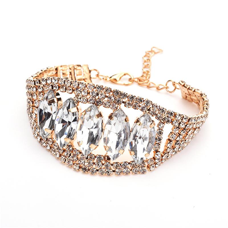Fashion Jewelry Gold Sliver Color Shiny Rhinestone Bracelet Women Gift Luxury Crystal Charm Bracelets
Fashion Jewelry Gold Sliver Color Shiny Rhinestone Bracelet Women Gift Luxury Crystal Charm Bracelets