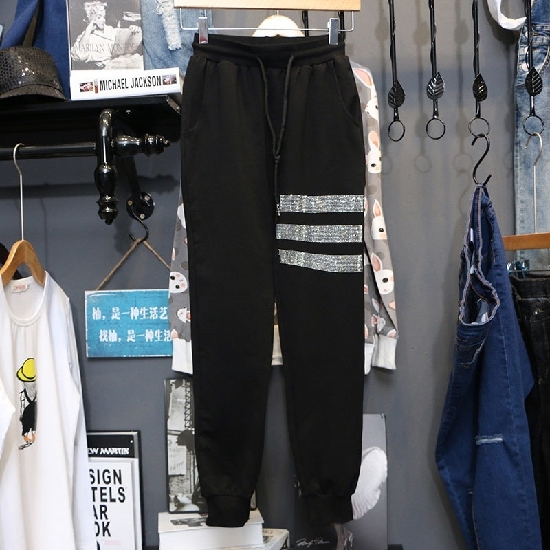 Plus Size 5xl motion pants women new spring autumn Korean version loose Harem pants Elastic Waist casual Ladies' trousers 201031, Picture color
Plus Size 5xl motion pants women new spring autumn Korean version loose Harem pants Elastic Waist casual Ladies' trousers 201031, Picture color