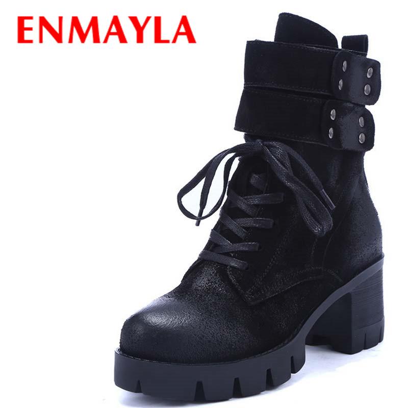 ENMAYLA Hoop&Loop Ankle Boots for Women Zip Lace-up Platform Shoes Woman Autumn/Winter Boots Shoes Black Brown Fashion Leisure
ENMAYLA Hoop&Loop Ankle Boots for Women Zip Lace-up Platform Shoes Woman Autumn/Winter Boots Shoes Black Brown Fashion Leisure