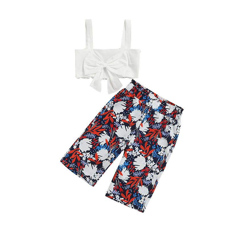 Clothing Sets Baby Tanks Tops + Pants, Big Bow Decoration Flower Pattern Elastic Waist Sweet Style Spring, White
Clothing Sets Baby Tanks Tops + Pants, Big Bow Decoration Flower Pattern Elastic Waist Sweet Style Spring, White
