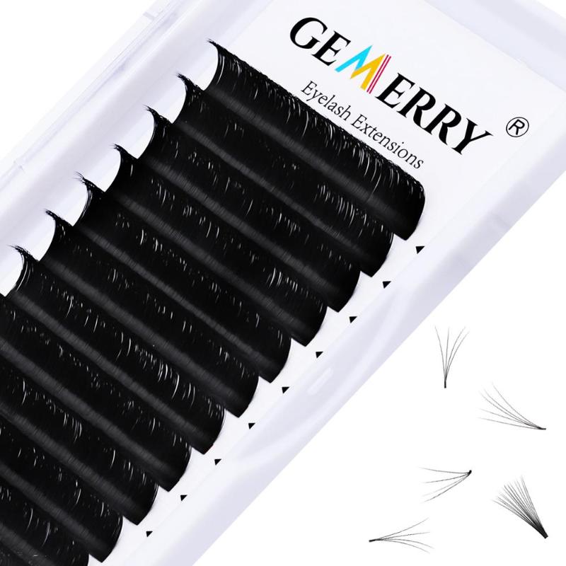 GEMERRY Easy Fan Lashes C/D Curl Volume Fan Eyelash Extensions Mink Eyelashes 20-25mm Mix Length Blooming Lash Russian Eyelash