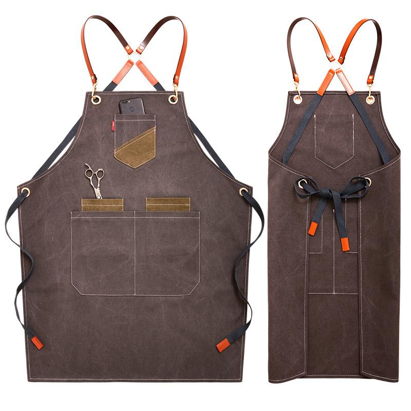 2020 New Canvas Bib Aprons for Women Leather BBQ Chef Home Kitchen Dress Barber Hairdres Cafe Cook Waiter Custom logo Pinafore
2020 New Canvas Bib Aprons for Women Leather BBQ Chef Home Kitchen Dress Barber Hairdres Cafe Cook Waiter Custom logo Pinafore