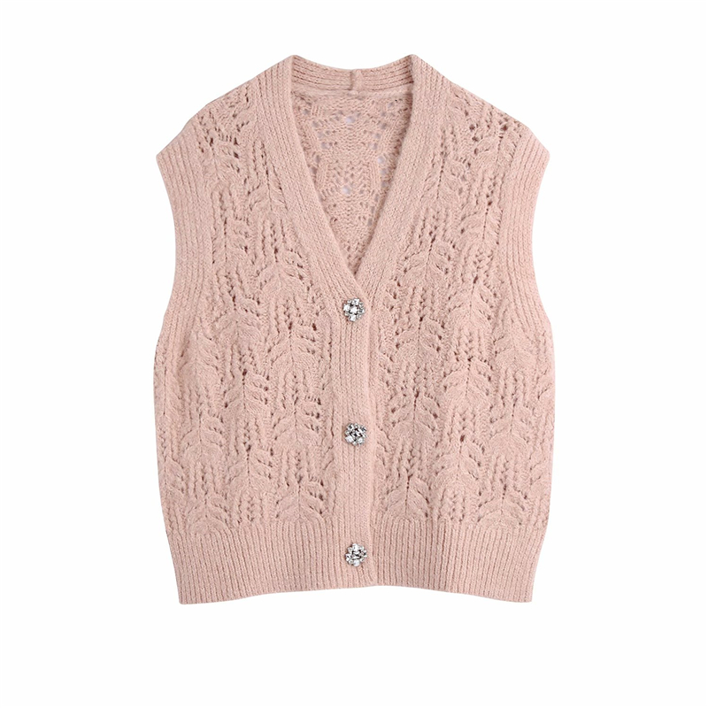 2021 New Elegant Women Diamonds Button Sweaters Tanks Fashion Ladies Hollow Out Knitted Tops Streetwear Female Chic Loose Vests 6r5t, Pink
2021 New Elegant Women Diamonds Button Sweaters Tanks Fashion Ladies Hollow Out Knitted Tops Streetwear Female Chic Loose Vests 6r5t, Pink