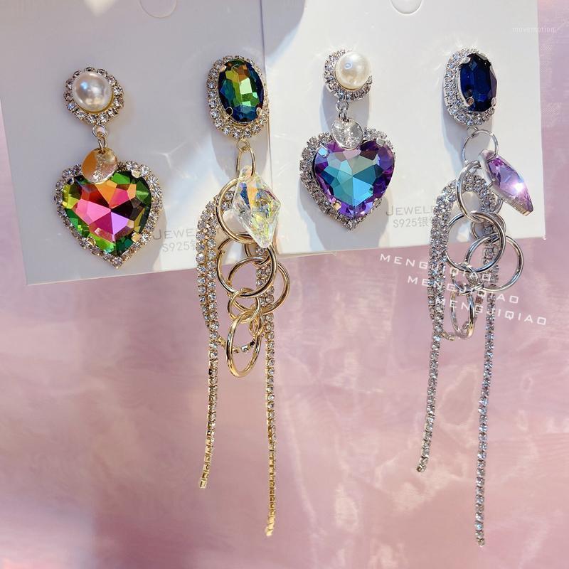 MENGJIQIAO Korean Luxury Asymmetric Heart Crystal Drop Earrings For Women Girls Rhinestone Tassel Boucle D'oreille Party Jewelry1
MENGJIQIAO Korean Luxury Asymmetric Heart Crystal Drop Earrings For Women Girls Rhinestone Tassel Boucle D'oreille Party Jewelry1