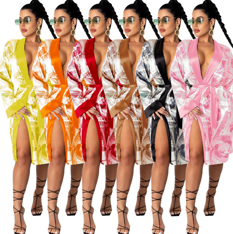 Explosion 2021 Women Fashion Clothing Listing Rouding US Dollar Printed Loose Robe Bathrobe Cardigan Housewear Women, Red
Explosion 2021 Women Fashion Clothing Listing Rouding US Dollar Printed Loose Robe Bathrobe Cardigan Housewear Women, Red