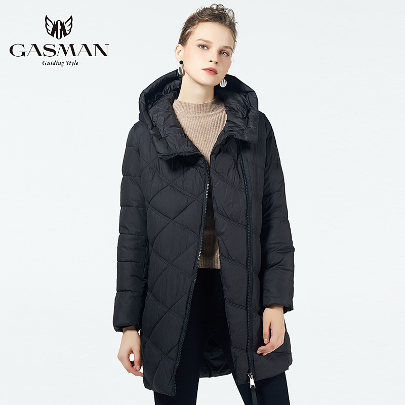 GASMAN New Winter Women's Jacket Down Female Fashionable Coat Hooded Warm Parkas Winter Outerwear Women High Quality 18806 201201