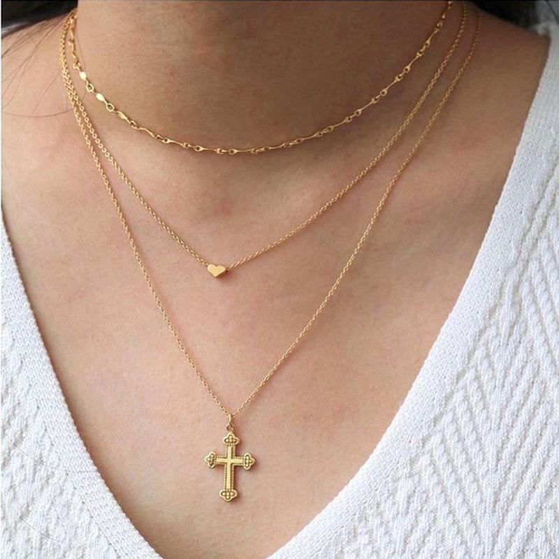 Pendant Necklaces Bacolod Cross Shaped Gold Color Alloy Vintage Link Chain Party Jewelry Accessories Heart Women Necklace
Pendant Necklaces Bacolod Cross Shaped Gold Color Alloy Vintage Link Chain Party Jewelry Accessories Heart Women Necklace