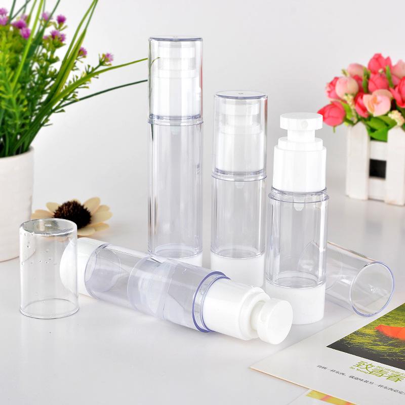 30ml Portable Cosmetic Packaging Vial Plastic Empty Containers Bottle 50ml Transparent Refillable Vial Airless Spray Pump Bottle
30ml Portable Cosmetic Packaging Vial Plastic Empty Containers Bottle 50ml Transparent Refillable Vial Airless Spray Pump Bottle