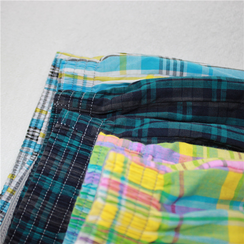 M-XXXXL mens underwear boxers loose shorts Classic Plaid Men Boxer Shorts Mix Colors Trunks Cotton Cuecas Underwear 4PCS 201023