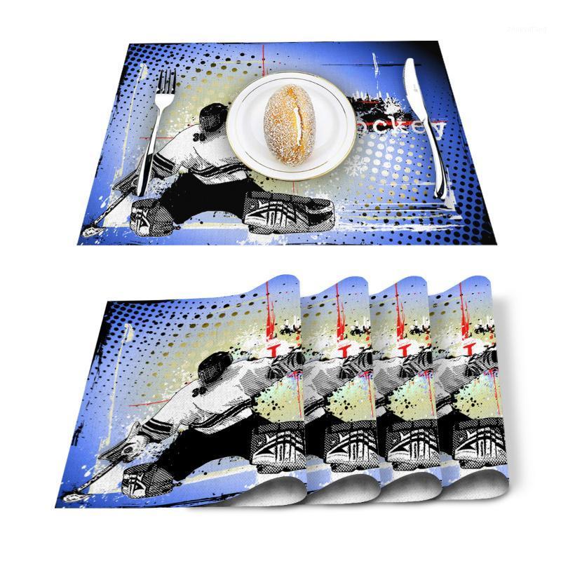 Table Runner 4/6 Pcs Placemat Ice Hockey Motion Printed Mat For Tables Heat-insulation Cotton Linen Kitchen Dining Pads
Table Runner 4/6 Pcs Placemat Ice Hockey Motion Printed Mat For Tables Heat-insulation Cotton Linen Kitchen Dining Pads