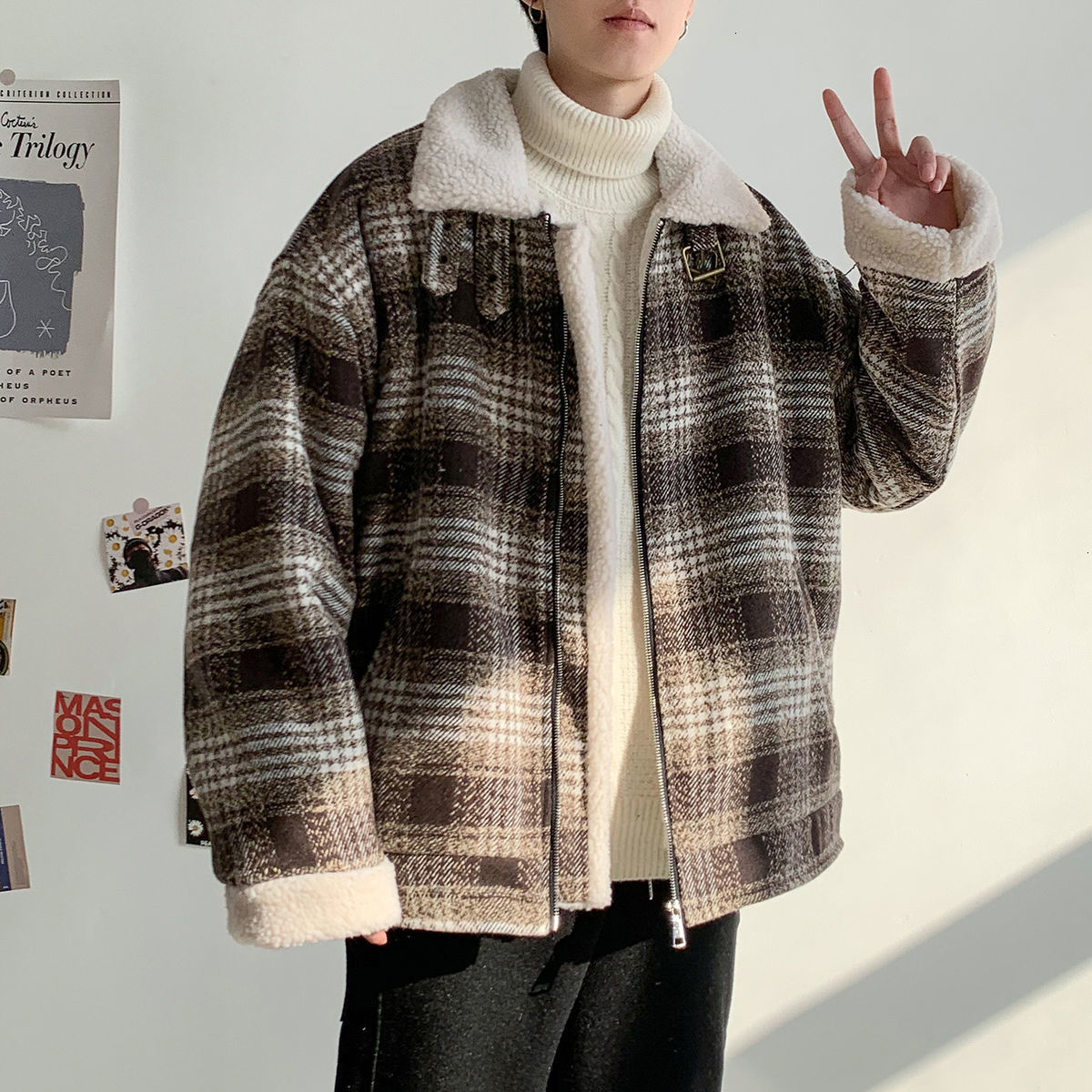 2021 Men' Casual Oversize Jackets Woman Thicken Warm Plaid Coat Man Korean Streetwear Winter New Clothing Tvou, Coffee
2021 Men' Casual Oversize Jackets Woman Thicken Warm Plaid Coat Man Korean Streetwear Winter New Clothing Tvou, Coffee