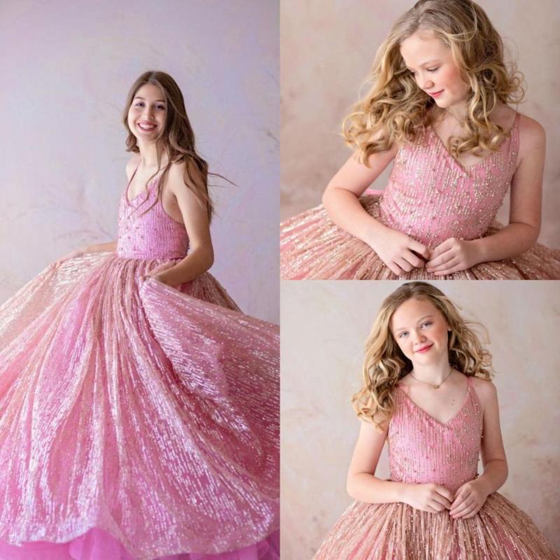 Gorgeous Pink Flower Girl Dresses Spaghetti Lace Glitter Pearls Girls Dress For Wedding Birthday First Holy Communion Gowns, White
Gorgeous Pink Flower Girl Dresses Spaghetti Lace Glitter Pearls Girls Dress For Wedding Birthday First Holy Communion Gowns, White