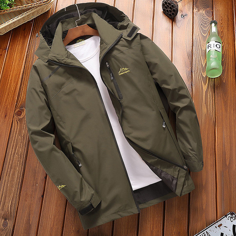 Casual Waterproof Jacket Men Spring Autumn Breathable Hooded Coat Outdoor Tourism Mountain Clothing Male Windbreaker Jacket 201116