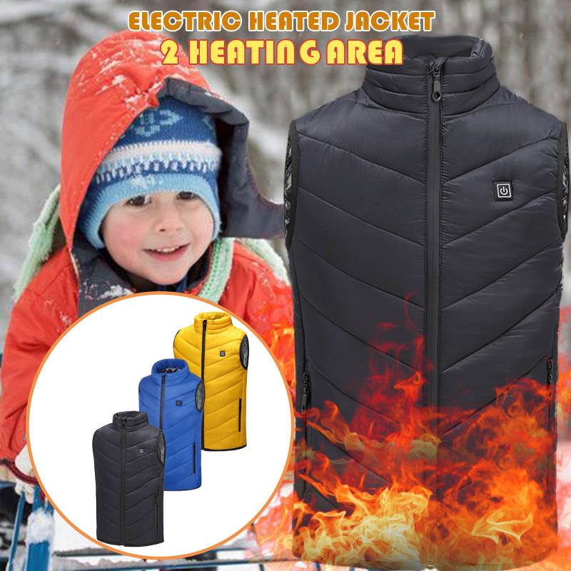 Children Winter USB Plug-in Charging 2 Areas Heated Vest Electric Heating Vest Thermal Warm Heated Clothes Outdoor Jacket, Bu
Children Winter USB Plug-in Charging 2 Areas Heated Vest Electric Heating Vest Thermal Warm Heated Clothes Outdoor Jacket, Bu