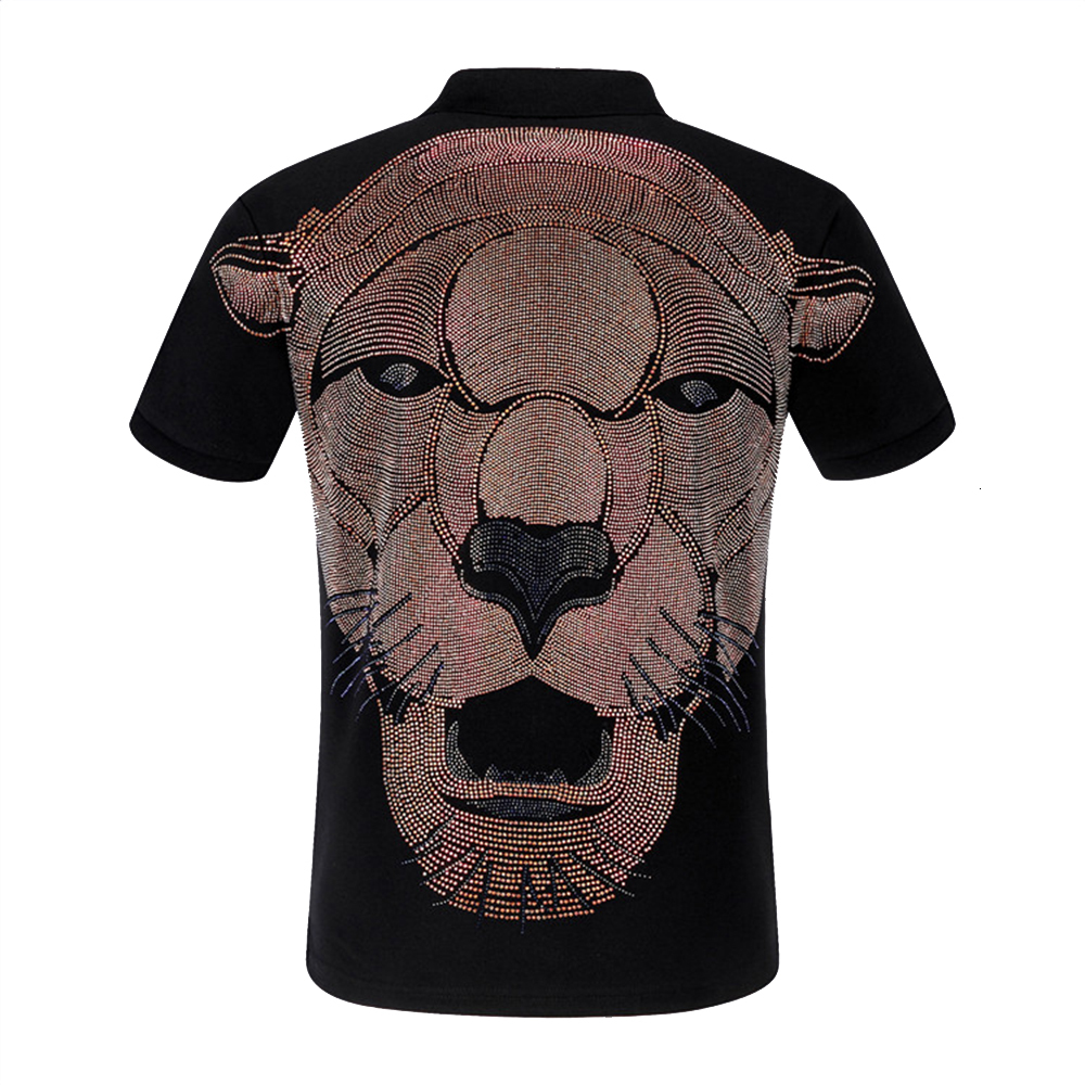 Clothing Men Punk Casual 3d Rhinestone Lion Male Polo Shirt Short Sleeve High Quality Pure Cotton 7oo8, Blue
Clothing Men Punk Casual 3d Rhinestone Lion Male Polo Shirt Short Sleeve High Quality Pure Cotton 7oo8, Blue