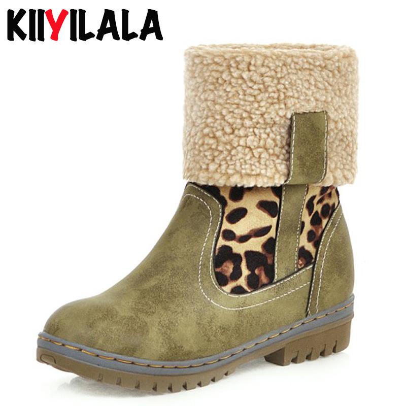 Kiiyilala New Turned-over Plush Lapel Snow Boots Women Waterproof Leopard Round Toe Woman Winter Leopard Flat Heel Ankle Boots, Black
Kiiyilala New Turned-over Plush Lapel Snow Boots Women Waterproof Leopard Round Toe Woman Winter Leopard Flat Heel Ankle Boots, Black