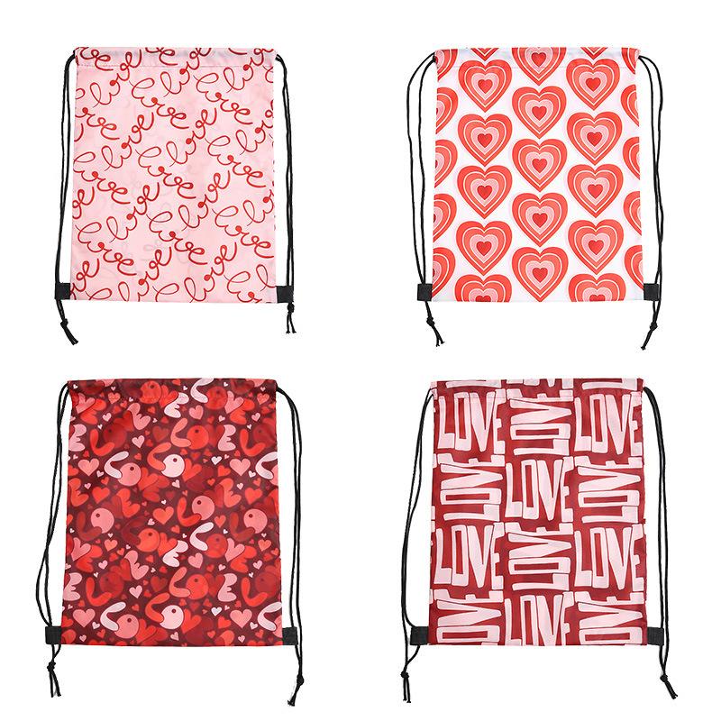 Love Heart Printing Valentine's Day Gift Bags Drawstring Backpack Bag with Rope for Couples Lovers
Love Heart Printing Valentine's Day Gift Bags Drawstring Backpack Bag with Rope for Couples Lovers