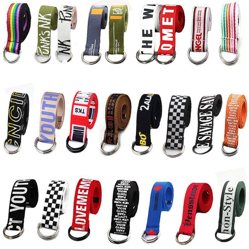 25 Styles Men Women Belts Canvas Casual Punk Letters 130cm Long Strap for Jeans Black D Buckle Female Harajuku Ladies Waistband
25 Styles Men Women Belts Canvas Casual Punk Letters 130cm Long Strap for Jeans Black D Buckle Female Harajuku Ladies Waistband