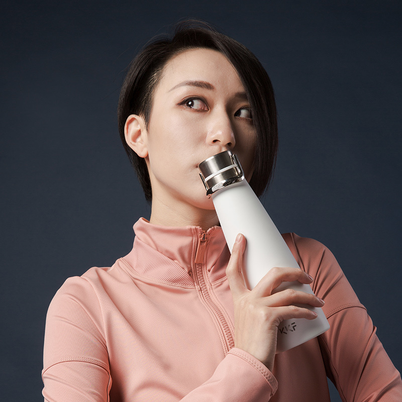 KKF Vacuum Bottle 475ML Stainless Steel Thermos 24H Insulation Cup Normalversion Flask Sports Travel Mug Cold Cup Thermos 201204