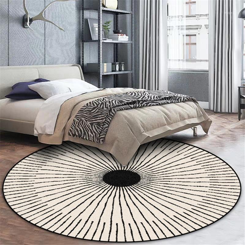 Wishstar Nordic Modern Simple Carpet Black White Circle Strip Bedroom Carpet Round Geometric Rug Chair Mat1, As picture
Wishstar Nordic Modern Simple Carpet Black White Circle Strip Bedroom Carpet Round Geometric Rug Chair Mat1, As picture