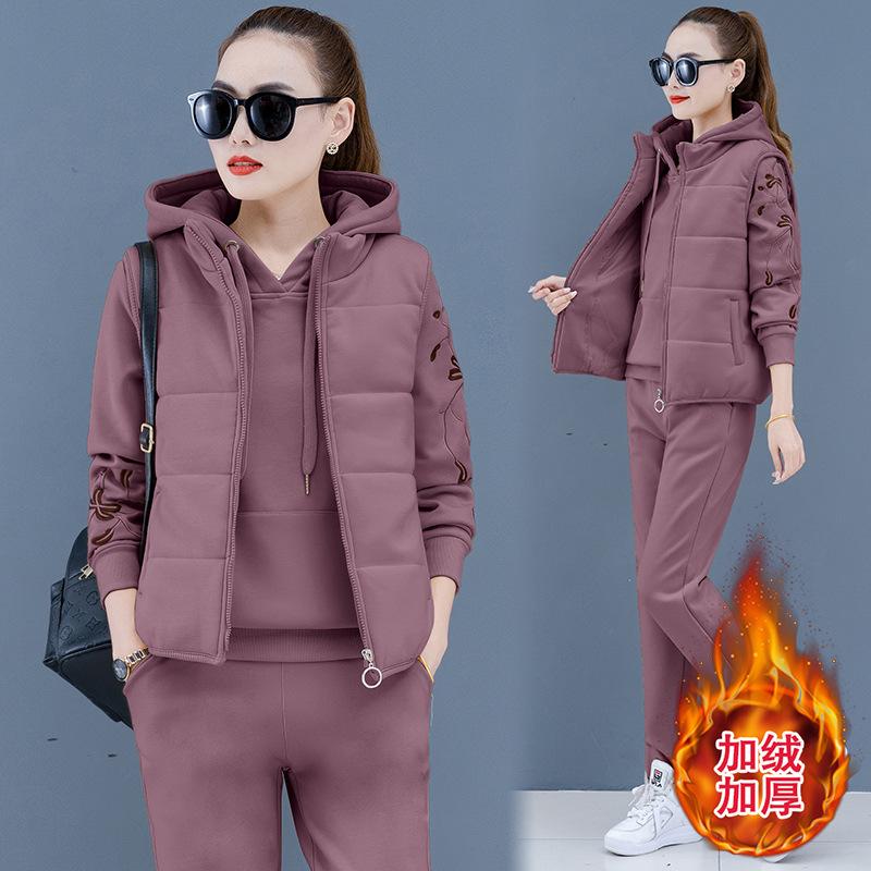 4XL Winter Women Sportswear Tracksuit Thick Fleece Warm Hoodie Sweatshirt+vest+pant Running Jogger Fitness Casual Set Sport Suit, Red
4XL Winter Women Sportswear Tracksuit Thick Fleece Warm Hoodie Sweatshirt+vest+pant Running Jogger Fitness Casual Set Sport Suit, Red